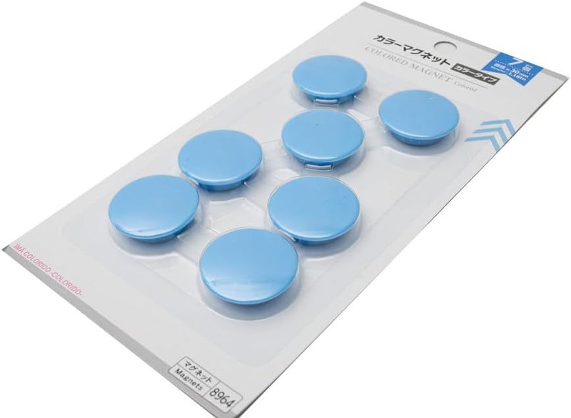 Daiso Colored Magnet - 30mm - 1.18in - 7 Pcs - Blue - Image 3